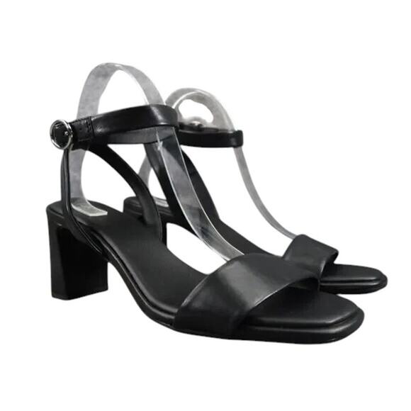 Nordstrom Shoes Womens 10 Sandals Block Heel Ankle Strap Dressy Career Black - Picture 1 of 16